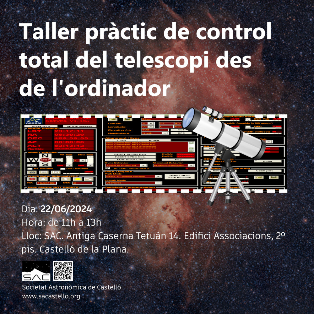 cartell taller control de telescopis remots